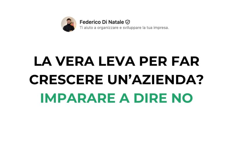 Imparare a dire di no: l’arte nascosta che fa crescere le aziende